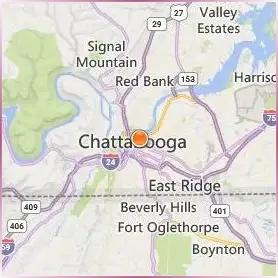 The University of Tennessee at Chattanooga Location Map The University of Tennessee at Chattanooga Location Map