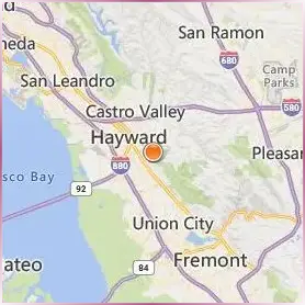 California State University East Bay Location Map