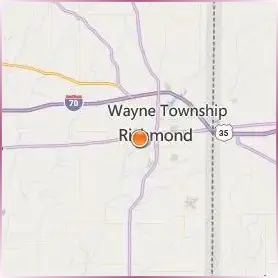 Earlham College Location Map