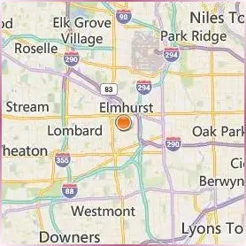 Elmhurst University Location Map