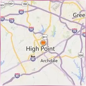 High Point University Location Map