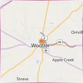 The College of Wooster Location Map The College of Wooster Location Map