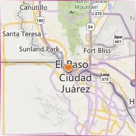 The University of Texas at El Paso Location Map