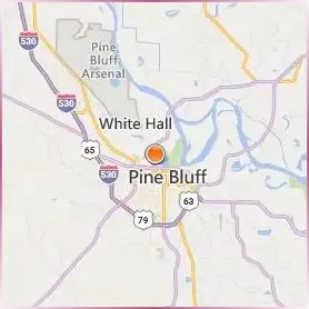 University of Arkansas at Pine Bluff Location Map