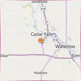 University of Northern Iowa Location Map