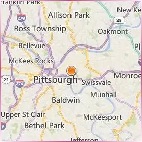University of Pittsburgh Location Map University of Pittsburgh Location Map