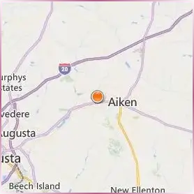 University of South Carolina Aiken Location Map